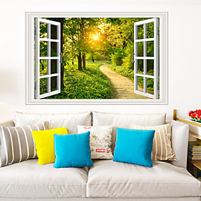 baratos Adesivos para Decoração-adesivos de parede floresta sol - animais adesivos de parede animais / paisagem sala de estudo / escritório / sala de jantar / cozinha