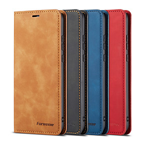 baratos Huawei Mate 20-Caso para huawei p30 / huawei p20 pro / huawei p20 lite carteira / titular do cartão / virar casos de corpo inteiro de couro pu cor sólida para huawei p30 pro / p30 lite / mate 20 / mate 20 pro / mate