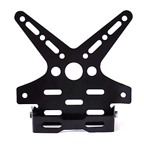 baratos Decoração da grade dianteira do carro-suporte de montagem de titular de licença ajustável de motocicleta