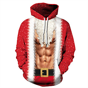baratos Natal-Homens Casual / Natal Moletom Estampado