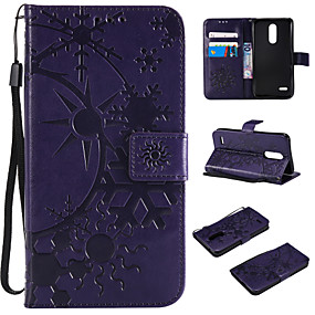 baratos K10 2018 / K11 / K30-Capinha Para LG LG V30 / LG K10 2018 / LG K10 (2017) Carteira / Porta-Cartão / Flip Capa Proteção Completa Cenário PU Leather / TPU