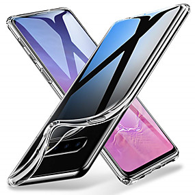 baratos Capinhas /Cases para Samsung-Capa protetora transparente tpu macia para samsung galaxy s10 s10 e s10 plus s9 s9 plus s8 s8 plus