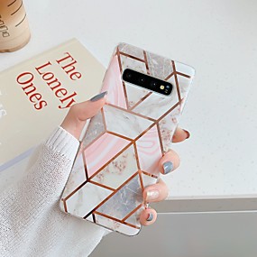 baratos Capinhas /Cases para Samsung-Capinha Para Samsung Galaxy S9 / S9 Plus / S8 Plus Galvanizado / IMD / Estampada Capa traseira Mármore TPU