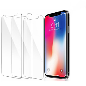 baratos iPhone XS Max-3 pcs protetor de tela de vidro temperado para iphone 11 pro x xr xs max protetor de tela filme telefone