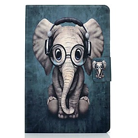 baratos Capinhas para iPad Pro 10.5"-Capinha Para Apple iPad Air / iPad 4/3/2 / iPad (2018) Porta-Cartão / Com Suporte / Estampada Capa Proteção Completa Animal PU Leather / TPU