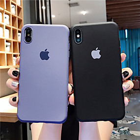baratos iPhone 7-Capinha Para Apple iPhone 11 / iPhone 11 Pro / iPhone 11 Pro Max Ultra-Fina Capa traseira Sólido silica Gel