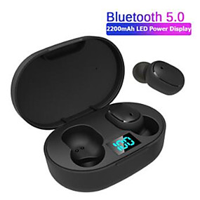 baratos Novidades-LITBest E6S Fone de ouvido sem fio True TWS Sem Fio EARBUD Bluetooth 5.0 Com Microfone Com caixa de cobrança