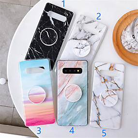 baratos Capinhas /Cases para Samsung-Capinha Para Samsung Galaxy S9 / S9 Plus / S8 Plus Com Suporte / Estampada Capa traseira Mármore TPU