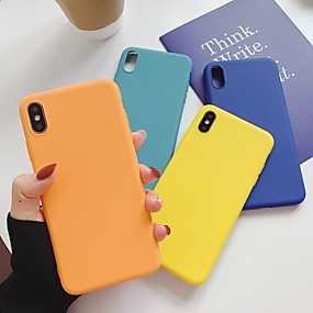 baratos iPhone 11-Capinha Para Apple iPhone 11 / iPhone 11 Pro / iPhone 11 Pro Max Ultra-Fina Capa traseira Sólido TPU