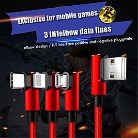 baratos Mi Play-3 em 1 micro usb tipo-c iluminação cabo do carregador para iphone x 7 8 6 6 s plus para sony samsung cabos de carregamento longo 1.5 m