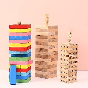 baratos Jogos-1 pcs Jogos de Tabuleiro Jenga De madeira O stress e ansiedade alívio Interação pai-filho Crianças Adulto Brinquedos Presentes