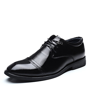baratos Sapatos Masculinos-Homens Sapatos Confortáveis Couro Ecológico Outono Casual Oxfords Não escorregar Preto