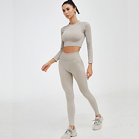 baratos Conjuntos Femininos-Mulheres Malha Íntima Sólido Calça