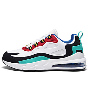 baratos Sapatos Masculinos-Unisexo Outono / Primavera Verão Diário Ao ar livre Tênis Corrida / Caminhada Tissage Volant Respirável Não escorregar Absorção de choque Branco e Verde / Preto / Azul Estampa Colorida