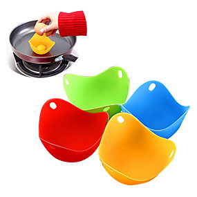 baratos Utensílios &amp; Gadgets de Cozinha-4 pçs / set caçador de ovos de silicone caça furtiva pods ovo molde tigela anéis fogão caldeira acessórios de cozinha acessórios de cozinha fabricante de panqueca