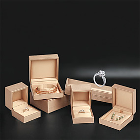 baratos Embalagem de jóias-Quadrada Embalagem de jóias - Dourado, Azul 4 cm 7.5 cm 5.5 cm / Mulheres