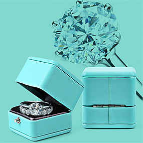 baratos Embalagem de jóias-Quadrada Embalagem de jóias - Verde 4 cm 7.5 cm 5.5 cm / Mulheres