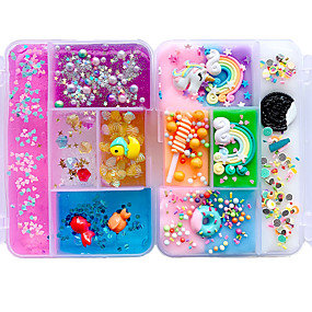 baratos Brinquedos Educativos-1 pcs DIY Slime Kit Slime Charms Unicórnio Interação pai-filho Fazendo Kits com ferramentas de bricolage Crianças Brinquedos Faça Você Mesmo Lembrancinhas &amp; Presentes para Festas
