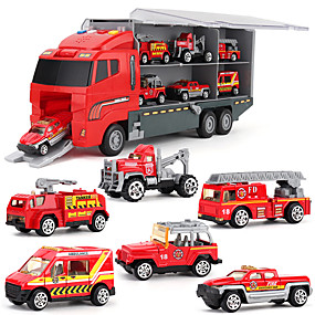 baratos Artigos para Lazer-1:64 Plástico Metal Caminhão Carro de Corrida Veículos de Metal Conjunto de construção de brinquedos Carro Novo Design Simulação Interação pai-filho Para Meninos Infantil Brinquedos de carro