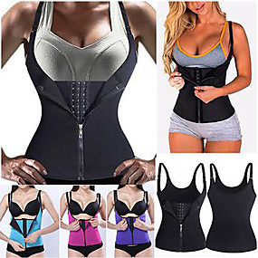 baratos Exercício e Fitness-Colete Modelador para Exercícios Shaper do corpo Cinta Corselet Térmica Esportes Neoprene Ioga Pilates Exercício e Atividade Física Elástico Perda de peso Compressão abdominal Para Feminino