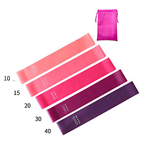 baratos Exercício e Fitness-Bandas de exercício de loop de resistência Faixas de resistência para pernas e bunda 5 pcs Fitnessbänder Esportes Látex Treino em casa Ioga Pilates Portátil Durável Empina, tonifica e remodela o