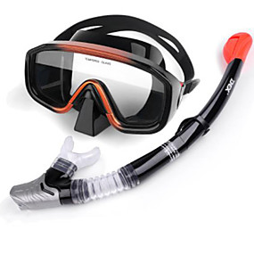 baratos Esportes Aquáticos-Kit para Snorkeling - Máscara de mergulho Snorkel - Embaixo da agua Anti-Vazamento Anti-Nevoeiro Snorkeling Silicone  Para Adulto