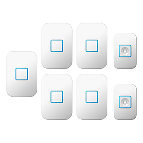 baratos Sistemas de Campainha-Cacazi a88 campainha à prova d 'água sem fio levou luz 300 m controle remoto 2 botão 5 receptor chamando sino