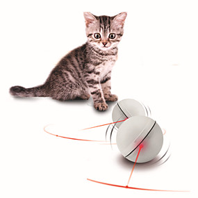baratos Suprimentos Para Animais De Estimação-Bola Brinquedos de Laser Brinquedo elétrico Gatos Gatinho Animais de Estimação Brinquedos 1pç Redondo Amigo de Animal de Estimação Iluminação LED Exercício para animais de estimação ABS + PC Dom
