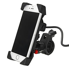 baratos Peças para Motos e Quadriciclos-12-24v 2.1a universal gps phone usb suporte cobrável para scooters elétricos motocicleta bicicleta bicicleta