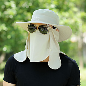 baratos Acessórios de Pesca-Adulto Chapéu do pescador Chapéu Balde Chapéu Verão Ao ar livre Pesca Algodão Proteção Solar UV Segurança protetora Proteção pessoal Chapéu / Mulheres / Homens / Riscas / Xadrez / Quadrados