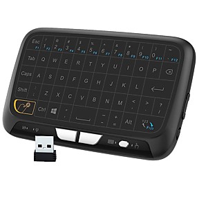 baratos Air Mouse &amp; Controle Remoto-toque no mini teclado sem fio air mouse keyboard retroiluminação h18 esquilos voadores touch screen em tela cheia