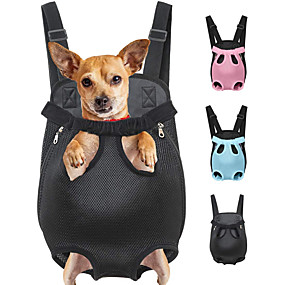baratos Acessórios &amp; Roupas para Gatos-Gato Cachorro Tranportadoras e Malas frente Backpack Portátil Respirável Sólido Poliéster Leopardo Preto Roxo