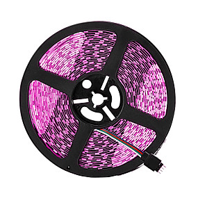 baratos Luminárias para Presente-Brelong 5m tiras de luz led flexíveis luzes rgb tiktok 300 leds 5050 smd 10mm mudança de cor 12 v ip44