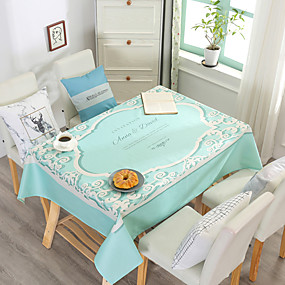 baratos Toalhas de mesa-Toalha de mesa fibra de poliéster resistente à água clássico treliça tampa de mesa decorações de mesa para mesa quadrada 140 * 180 cm vermelho com branco 1 pcs