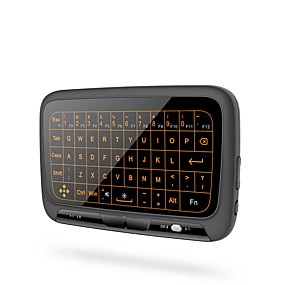 baratos Air Mouse &amp; Controle Remoto-H18 backlight teclado touch mini teclado sem fio air mouse tela cheia touchpad mouse esquilos voadores
