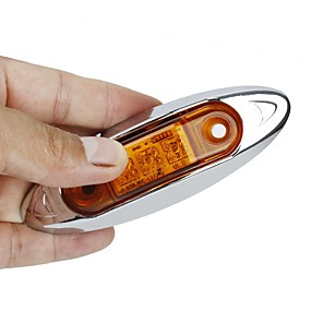 رخيصةأون جسم السيارة الديكور والحماية-1 أوامر Sencart 1 قطعة 3LED أضواء السيارة البيرانا مقاوم للماء الجانب ماركر أضواء التخليص مصباح إشارة أضواء علامة جانبية مؤشرات العنبر 12-24 فولت