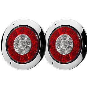 Red Light & Red Shell 12V Universal 12 LED Third Stop Light MACHSWON Car Rear Brake Light Strobe Flash Fog Tail Lamp Light 