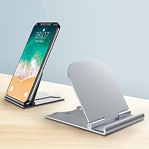 - Gold Universal Aluminium Stand for Cellphones and Tablets 4-11 Portable Phone Stand: Full 360/° Adjustable Cell Phone Holder Cradle Dock for Phone Xs XR X 8 7 6 6S Plus Cell Phone Stand
