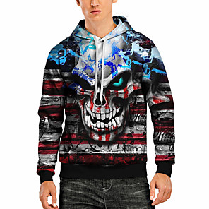 Cool Poker Man Skull 3D Print Women Men Hoodie Sweatshirt Jumper Pullover Jacket 