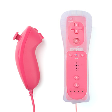 Remote MotionPlus and Nunchuk Controller with Case for Wii/Wii U (Pink ...