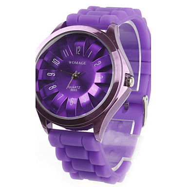 Women‘s Chrysanthemum Style Dial Silicone Band Quartz Analog Wrist ...