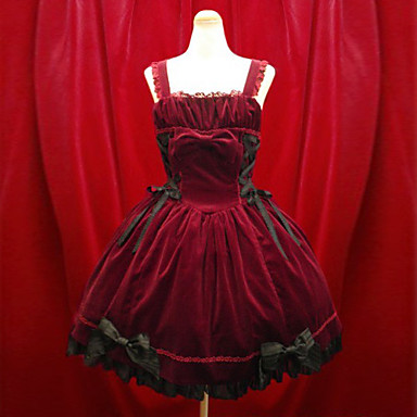 red and black lolita dress