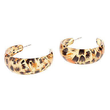 Half Of Round Acrylic Leopard Grain Earring 539746 2018 – $2.99