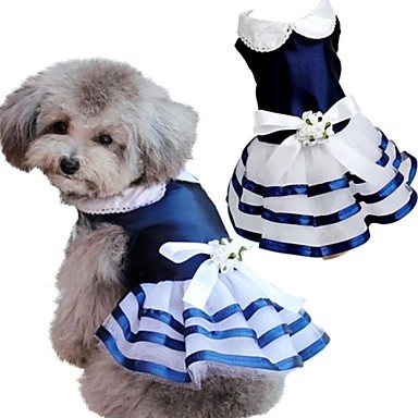 super hermosa con traje azul marino vestido de novia para mascotas