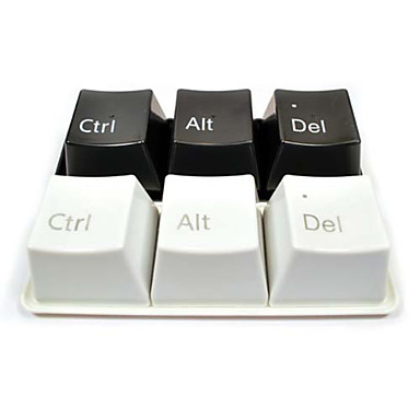 baratos Utensílios de Café &amp; Chá-3pcs Ctrl-Alt-Delete Tea Cups café com bandeja