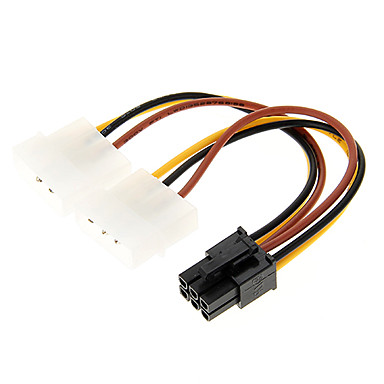 4 Pin Molex to 6 Pin PCI-E Power Adapter (12cm) 1359007 2018 – $1.99