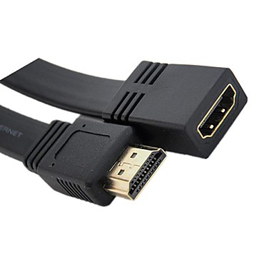 05m كابل Hdmi شقة 14v ذكر إلى أنثى تمديد الكابلات يؤدي Hd 1080p
