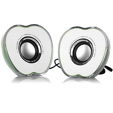 Pair Neue Apple-Form Mini-Lautsprecher mit LED 1579933 Pair Neue Apple-Form Mini-Lautsprecher mit LED 1579933