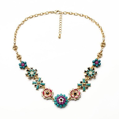 Pretty Green Flower Gold Plated Necklaces (1 Pc) 2267402 2018 – $16.99
