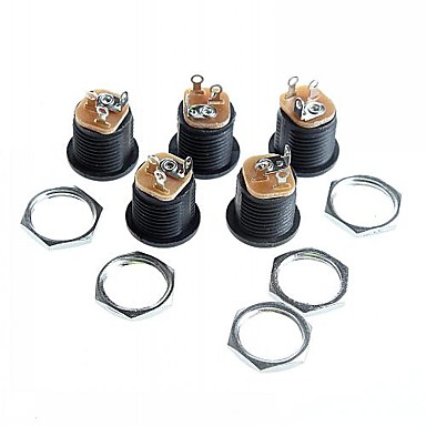 baratos Fontes de Alimentação Elétrica-dc-022 tomada de corrente 5,5-2,1 rosca furo de montagem do painel de porca (5pcs)